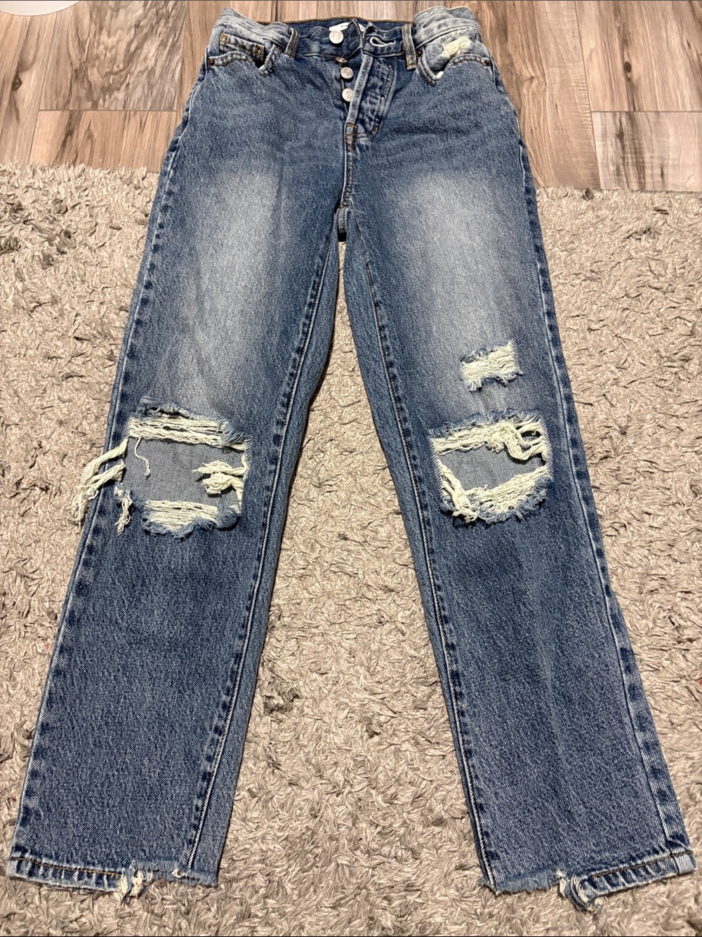 PacSun High Rise Straight Distressed Jeans Size 22